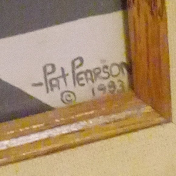 1983 Pat Pearson "Peeking In" Farmhouse Folk Art Limited Print #37/1150 Framed - Picture 6 of 12